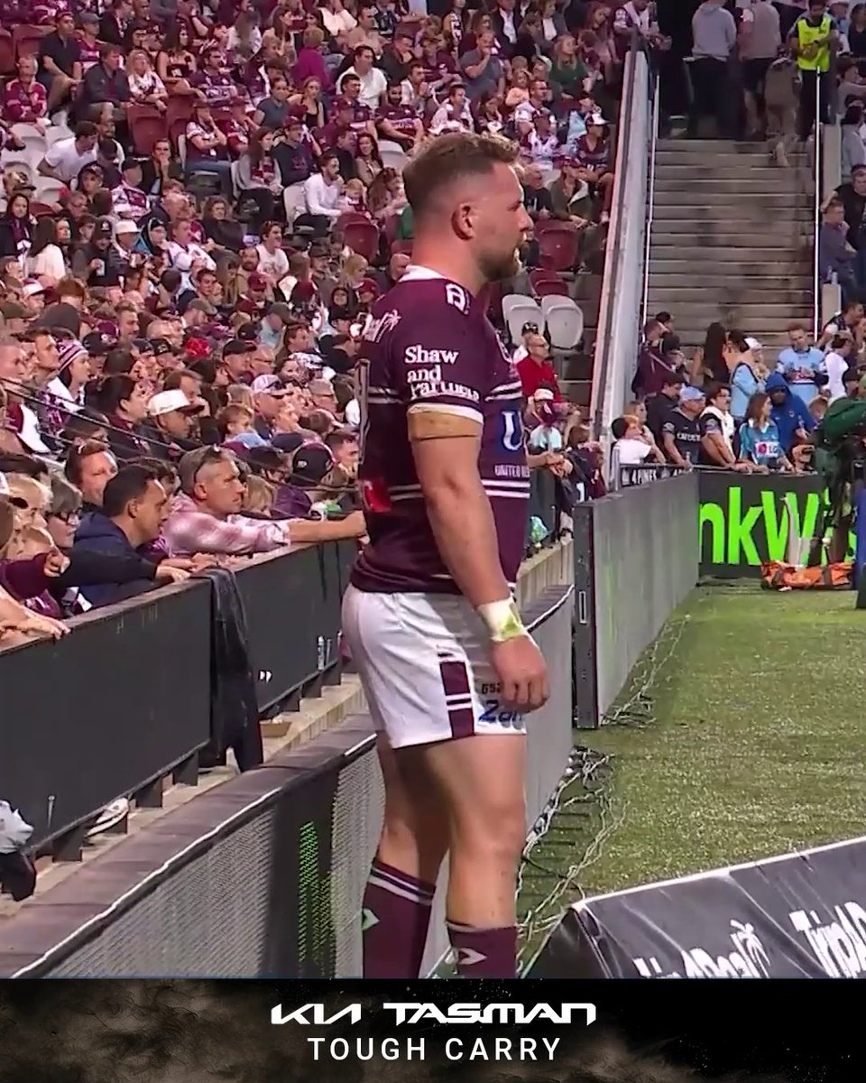 Brown off the back fence! 😤 #NRLManlySharks Thanks to Kia.