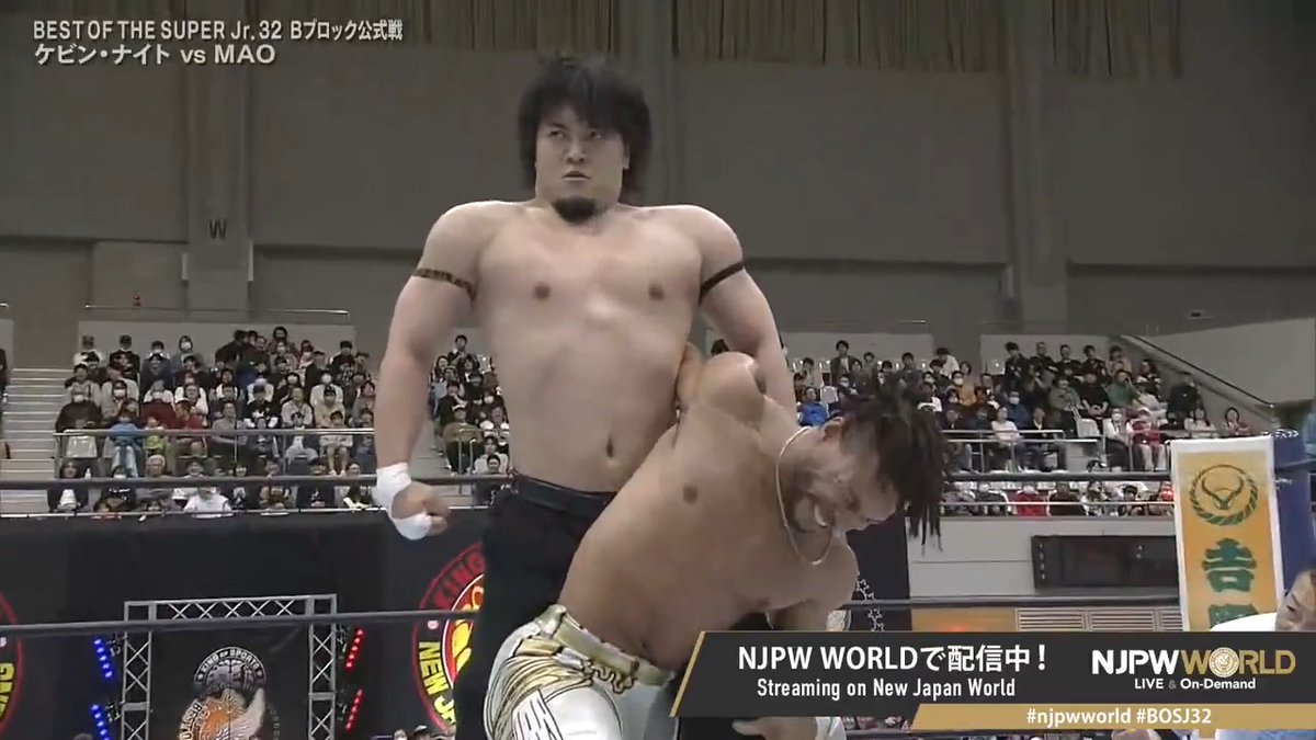 .Kevin Knight ケビン・ナイト "Very strong person💪" .MAO "Very square person◼️" Sign up Now &amp; Stay tuned to #NJPW #njpwworld #BOSJ32