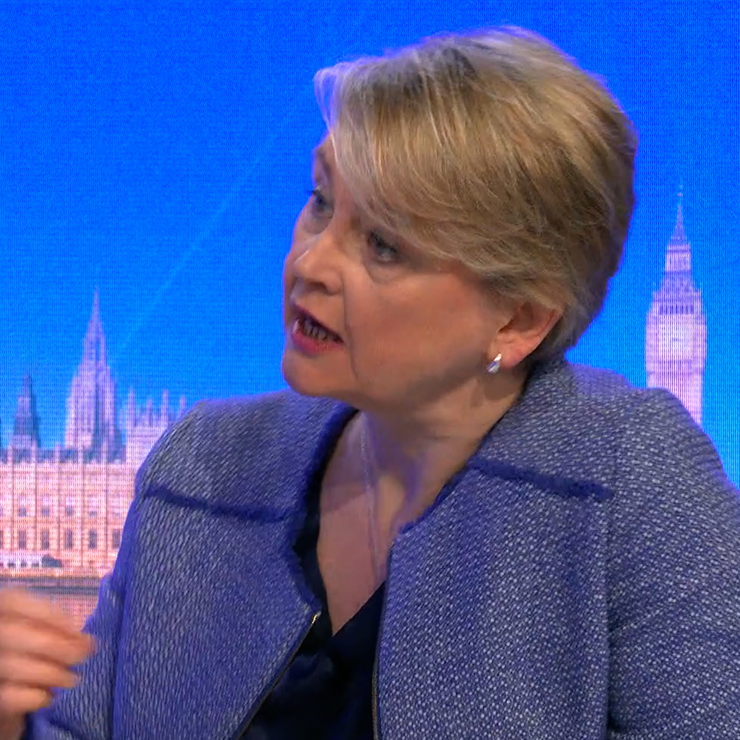 ‘What’s your message to business owners who can’t recruit British people?’ Lewis Goodall challenges Yvette Cooper as skilled foreign workers will need a university degree to get a job in the UK.