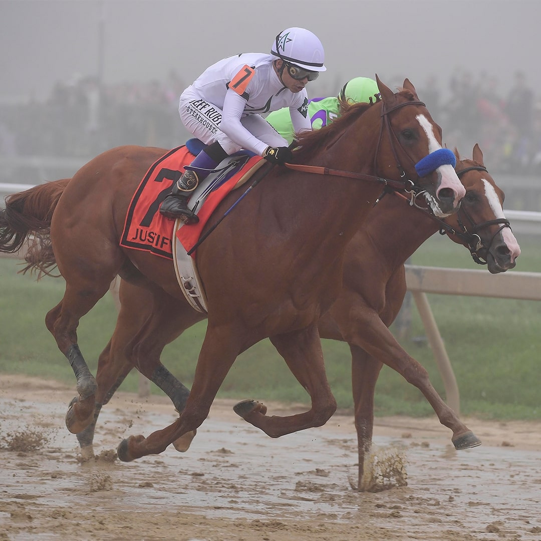 2018 Preakness - Justify The 13th triple crown winner and one of the all-time greats to ever run in circle! โHEโS UNSTOPPABLEโ โNOT EVEN THE FOG CAN STOP HIMโ