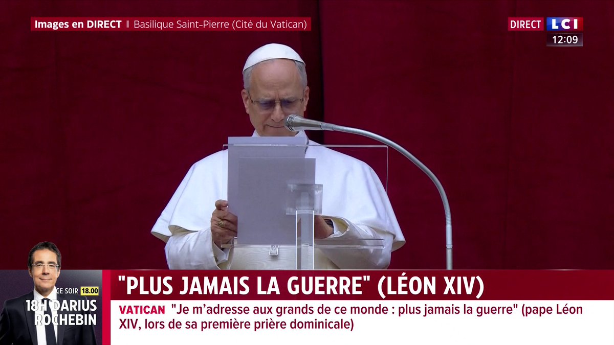 [ 🇵🇸 PALESTINE | 🇮🇱 ISRAËL ] 🔸 Le pape Léon XIV se dit profondément attristé par ce qui se passe dans la bande de Gaza.