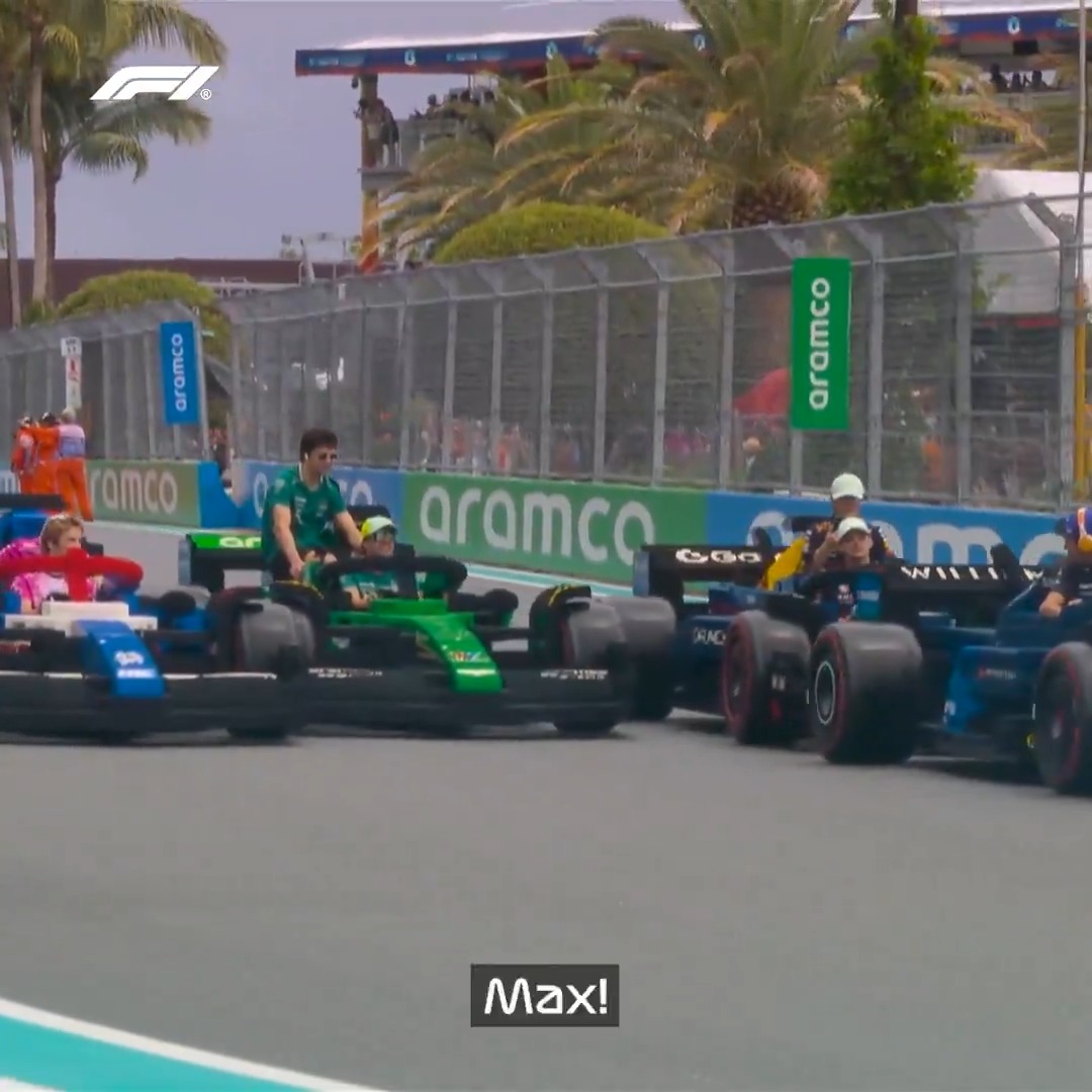 "This will end very badly mate" Fernando finds himself in a Verstappen and Lawson sandwich! 🥪😅 #F1