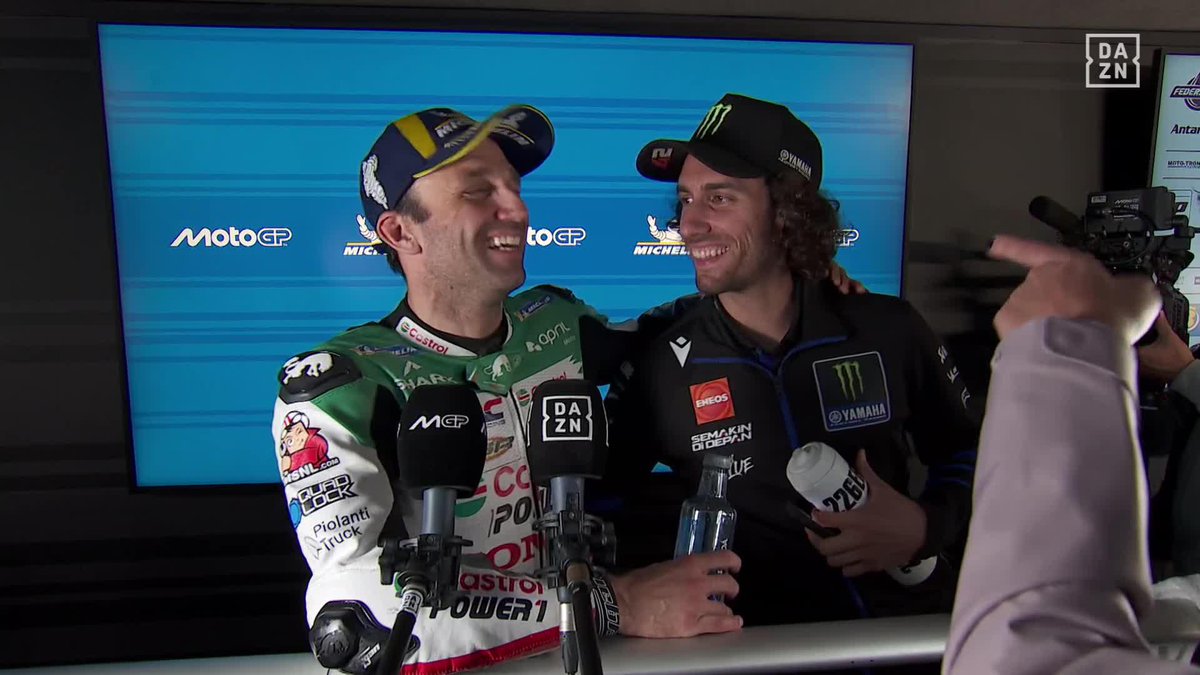 "Me has quitado la última victoria de Honda" 😂 El momentazo de Rins y Zarco junto a Izaskun Ruiz #FrenchGP 🇫🇷 #MotoGP 🏁