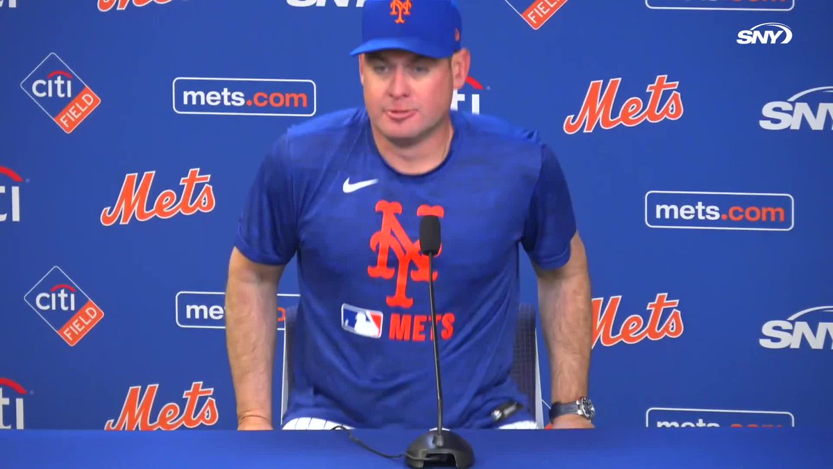 Carlos Mendoza was asked if it was tough to keep Brett Baty out of the lineup today: "He will continue to get opportunities. It's not so much about Brett today. It's more about keeping the other guys, especially the righties against Boyd"