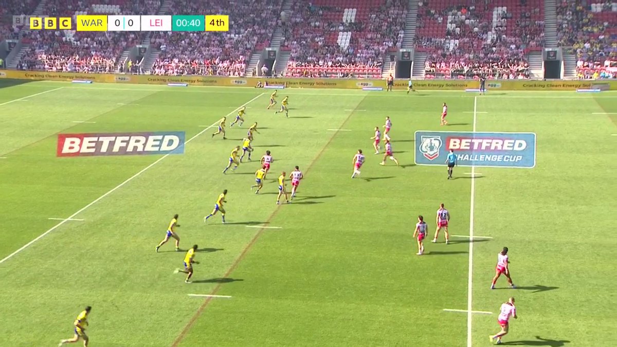 We have a try in the very first minute! This #ChallengeCup semi-final is off to a flying start. 🔥 Watch LIVE on BBC Two and BBC iPlayer.