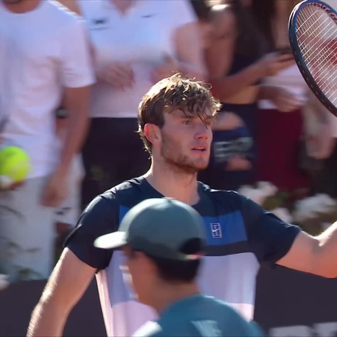 Dominant display 💪 jack draper defeats Kopriva 6-4 6-3 to notch his 100th tour-level win and book a spot in the Rome last 16! #IBI25