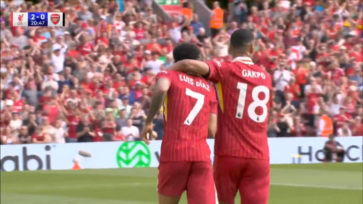 Luis Diaz doubles Liverpool's advantage in double-quick time! 🫨 The Reds are SLICING Arsenal apart at Anfield...