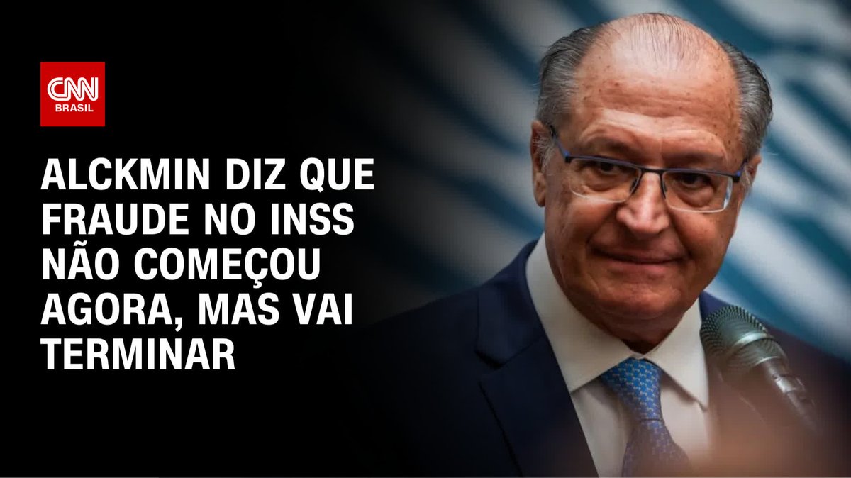 Alckmin sobre fraude no INSS: Não começou agora, mas vai terminar; assista #Agora CNN