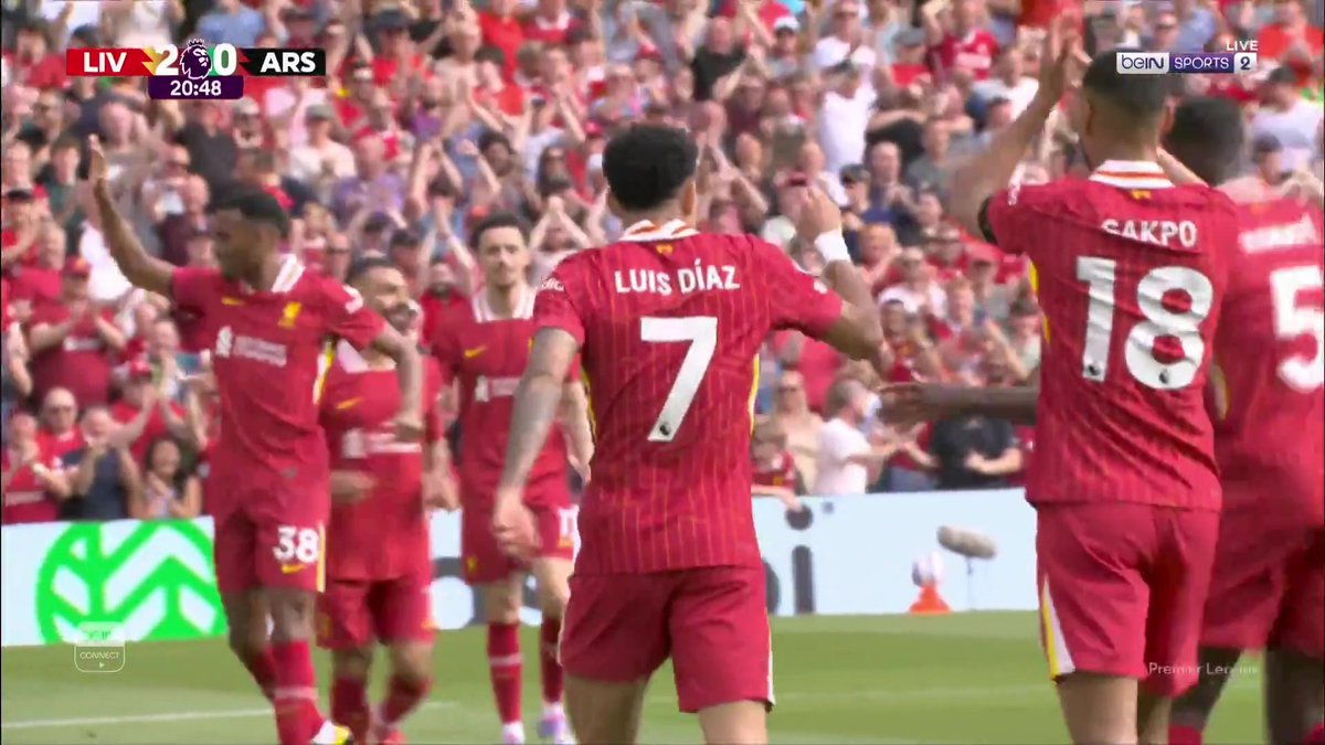 🚨🚨🚨🚨🚨🚨🚨🚨🚨🚨🚨🚨🚨🚨🚨 ليفربول يضرب آرسنال بهدفين في القمة اليوم 😱 تمريرة خيالية من محمد صلاح؛ لويس دياز يسجل ليفربول 2-0 آرسنال