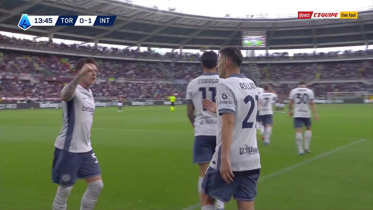 ⚽️🇮🇹 Le bijou de Nicola Zalewski pour lancer l'Inter face ay Torino Le match à suivre sur L'Équipe live foot > #lequipeFOOT