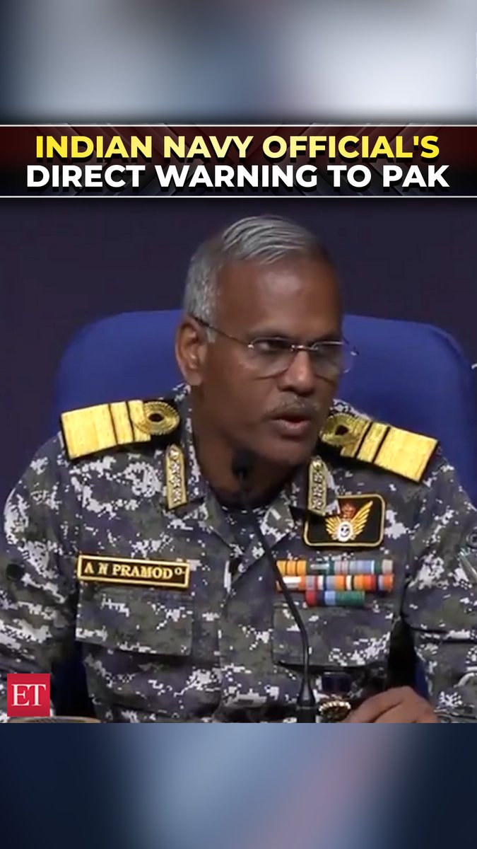 🇮🇳⚔️🇵🇰 🚨 | #IndianNavy official's direct #warning to #Pak: 'If #Pakistan dares again, it knows what we will do' |