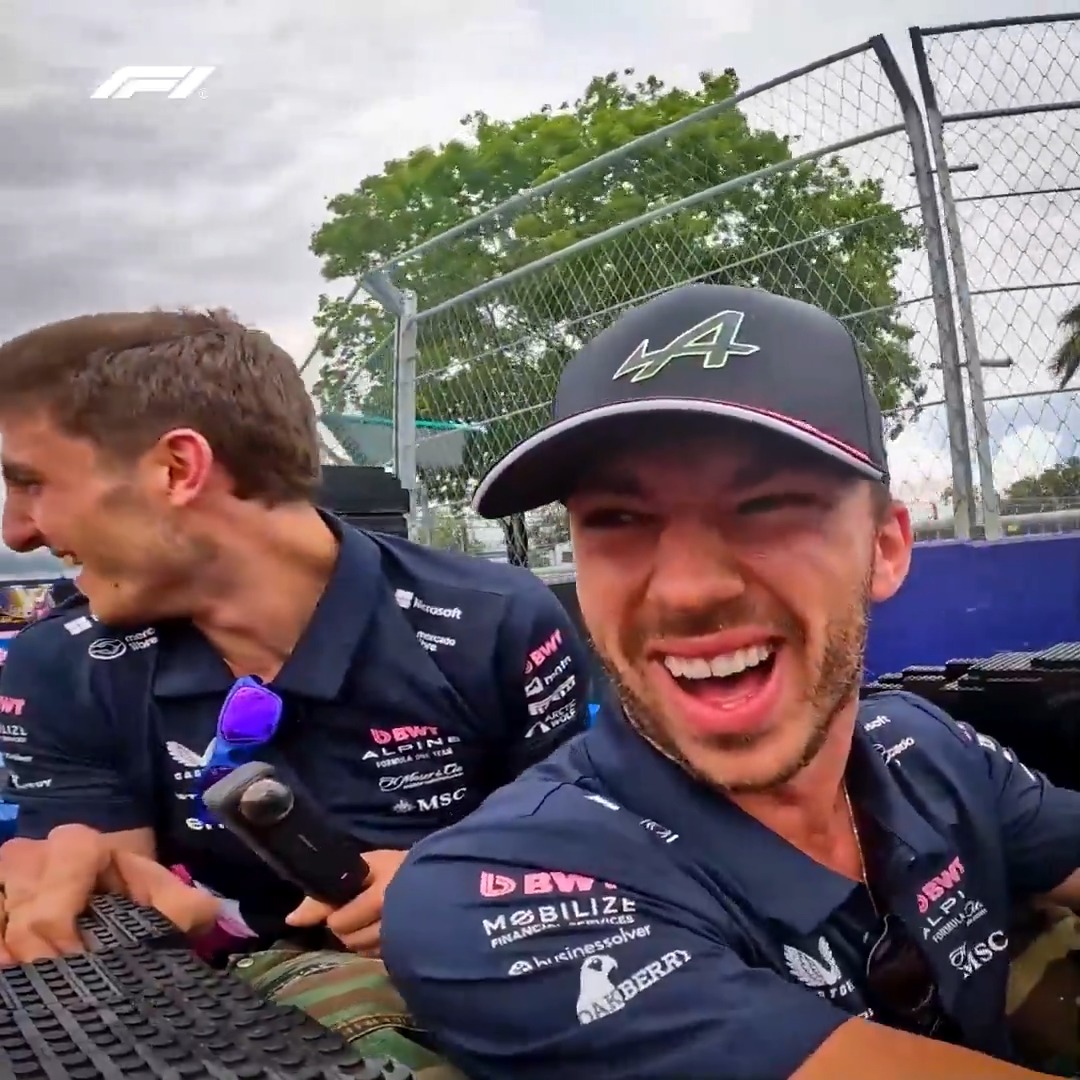 Just Pierre Gasly absolutely losing it in the LEGO race! 🤣 #F1
