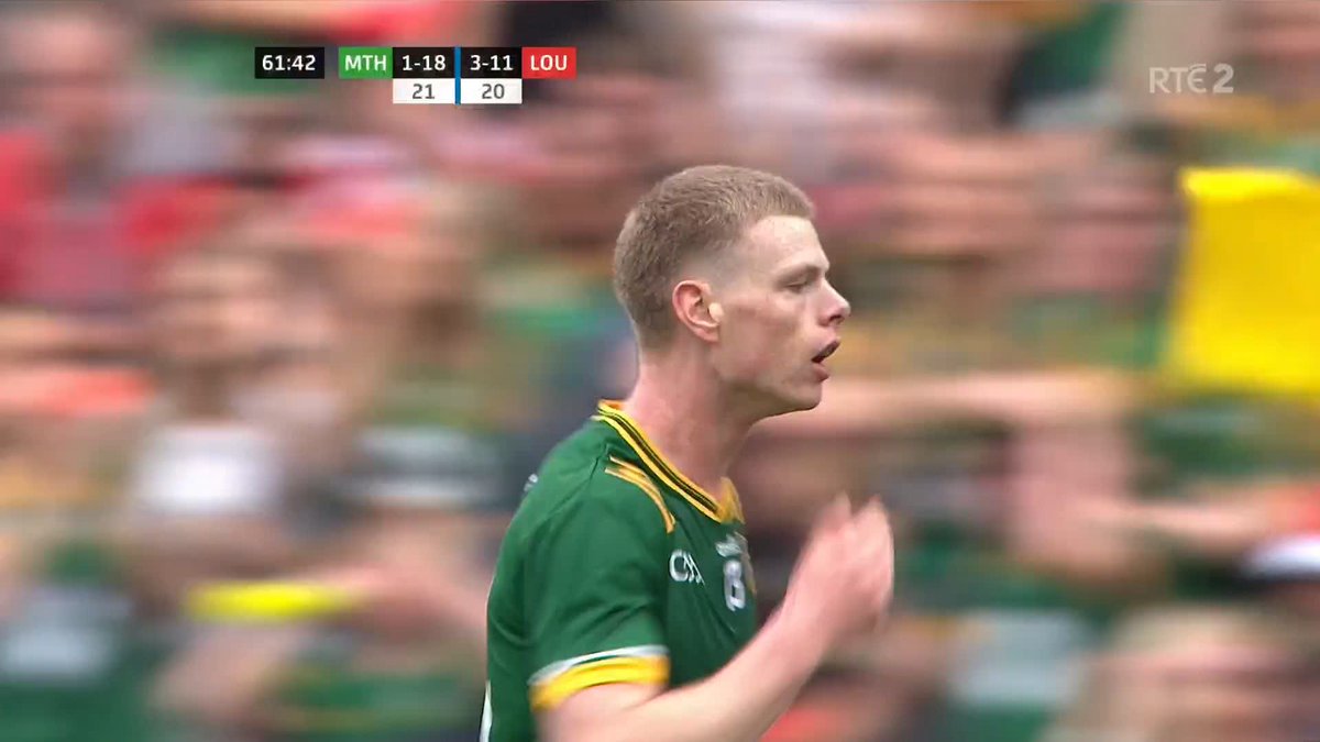 First time Louth were caught out of position the whole game. All their players moved ahead of the ball making space.