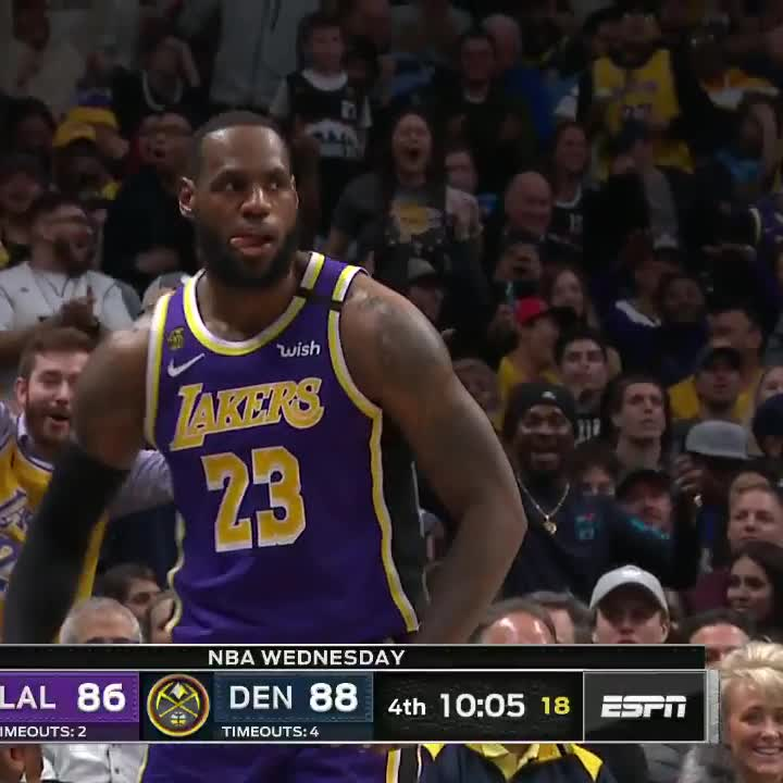 LeBron and Anthony Davis in a OT win vs the Nuggets in 2020 LeBron: 32 PTS, 14 AST, 12 REB AD: 33 PTS, 10 REB