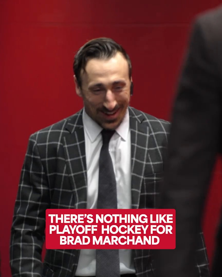 Brad Marchand ❤️s the #StanleyCup Playoffs. Catch Game 4 between the Toronto Maple Leafs and x - Florida Panthers TONIGHT at 7:30p ET on NHLonTNT (TBS), Sports on Max, Sportsnet and TVA Sports!
