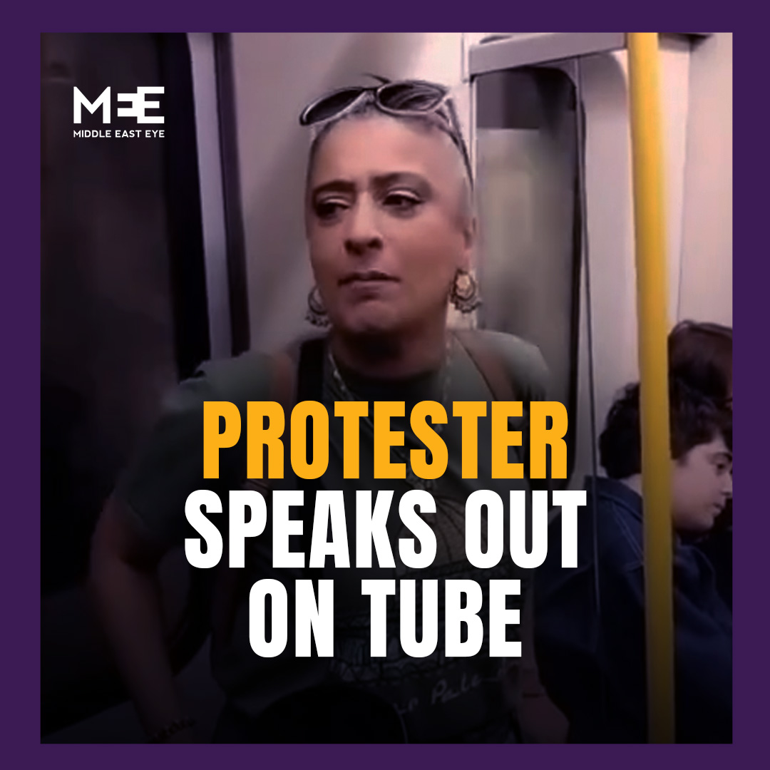 A woman on the London Underground delivered a passionate speech denouncing the humanitarian crisis in Gaza and calling for solidarity with the Palestinian people.