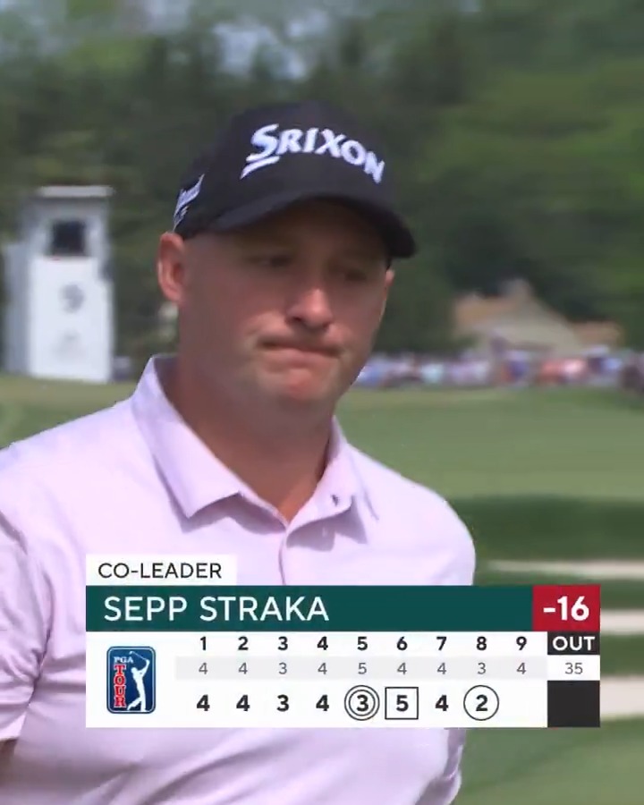 Right in the heart 💪 @SeppStraka extends the lead by two Truist Championship after back-to-back birdies at the turn. 📺 CBS