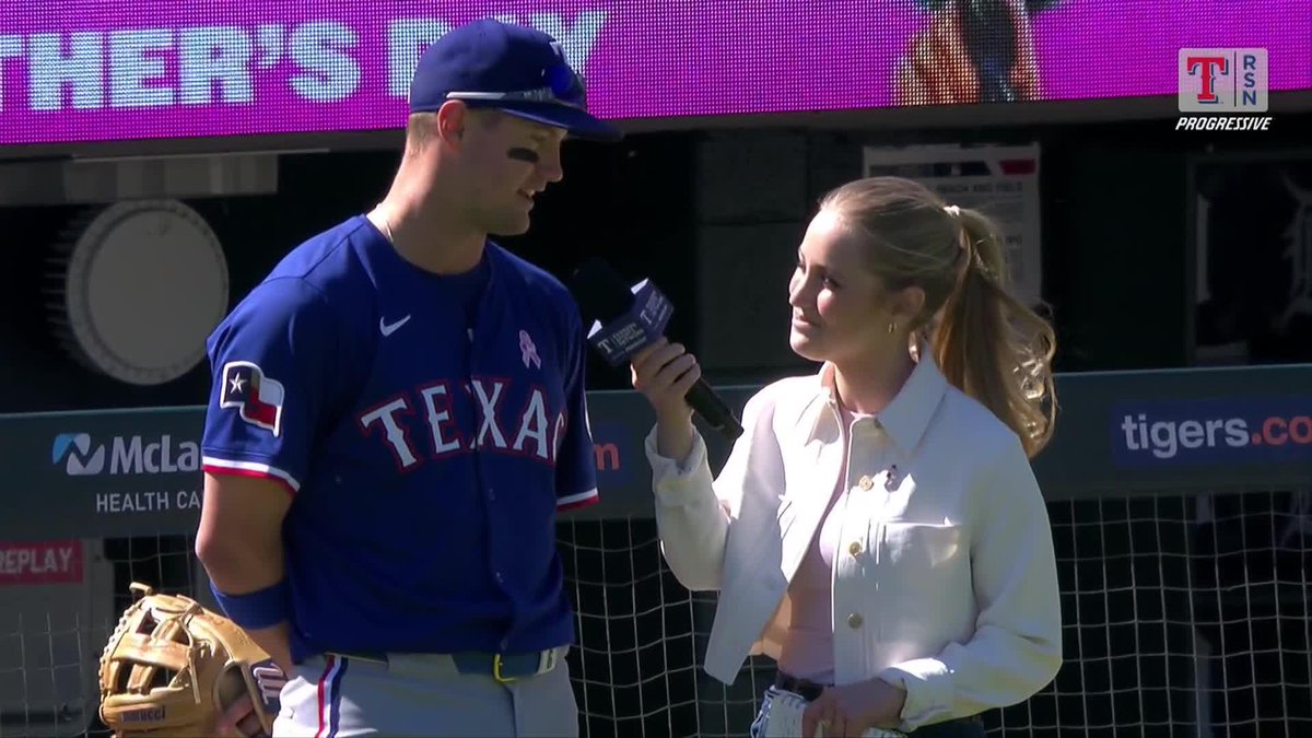 "There's no way to repay that, but saying thank you I guess is a start." Hitting a home run for your mom on Mother's Day is also a good start. Laura Stickells catches up with Josh Jung after a memorable series for the entire Jung family.