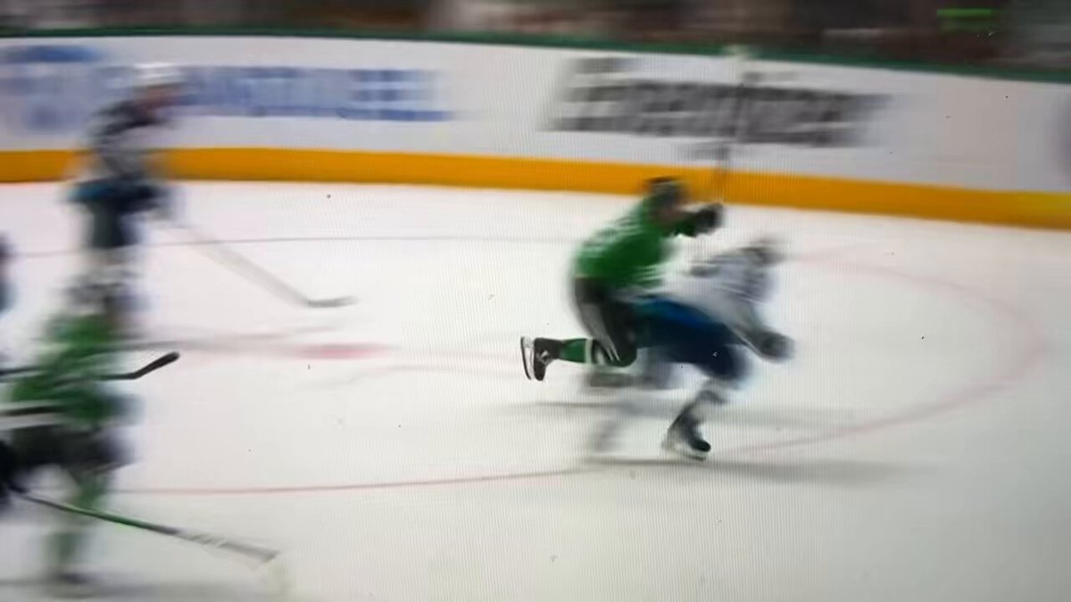 Mason Marchment just tapped an official (Graham Skilliter) on the shin pad because he was upset with a non-call. You definitely can’t do that and I imagine some sort of discipline is coming.