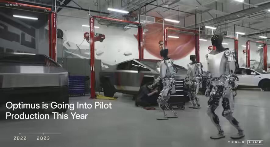 Elon Musk: “The only company with all the ingredients for making intelligent humanoid robots at scale is Tesla” Elon believes Optimus will become the biggest product of all time — 10x bigger than the the biggest product ever made Pilot production of Optimus has already begun and Tesla will be building thousands of bots to put to work at Tesla factories later this year $TSLA