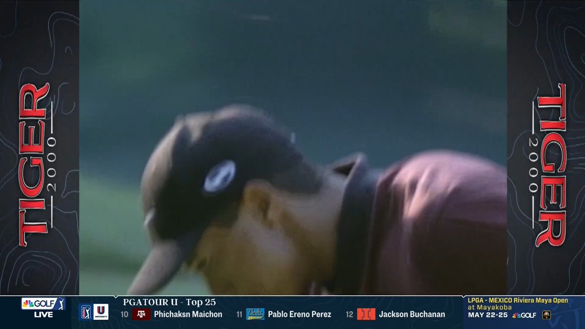 WAGS DRILLS IT! 🔥🐅 Johnson Wagner MIRRORS Tiger's iconic point-down putt on Valhalla No. 16 from the 2000 PGA Championship.