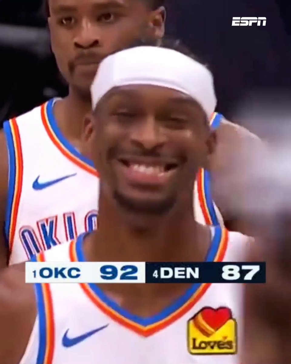 Shai got the last laugh in Denver. The series is tied headed back to OKC 😯