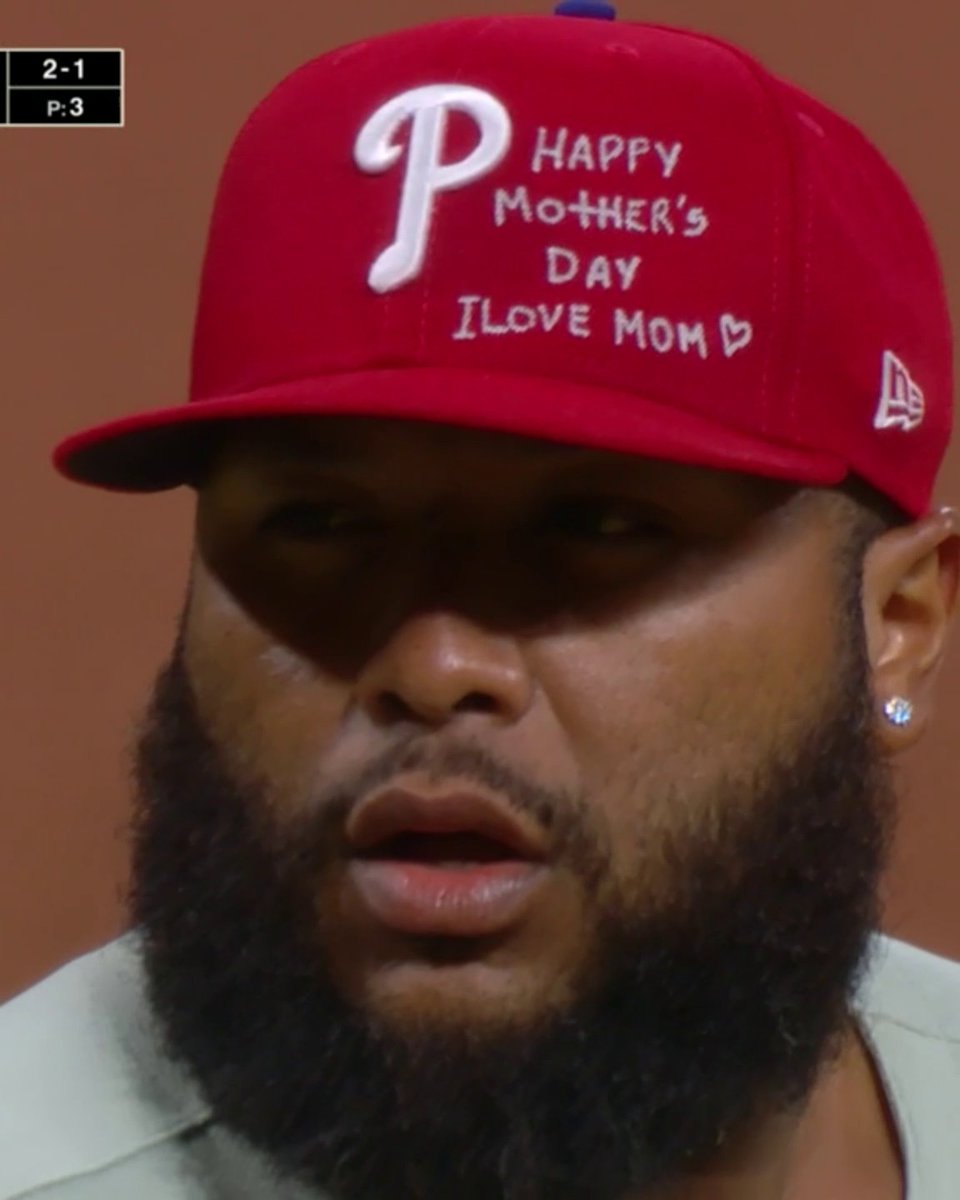 Happy Mother's Day from the mound ⚾ Phillies' Jose Alvarado rocked a special message for his mom on Sunday Night Baseball ❤️