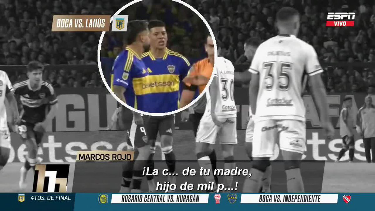 Marcos Rojo INSULTÓ a Rey Hilfer, fue amonestado y luego insistió: "¿QUÉ ME SACÁS AMARILLA?" 📺 #ESPNFútbol1 | #DisneyPlus