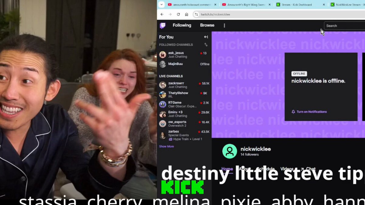 Amouranth breaks down in tears after arguing with her husband for over 17 hours on stream