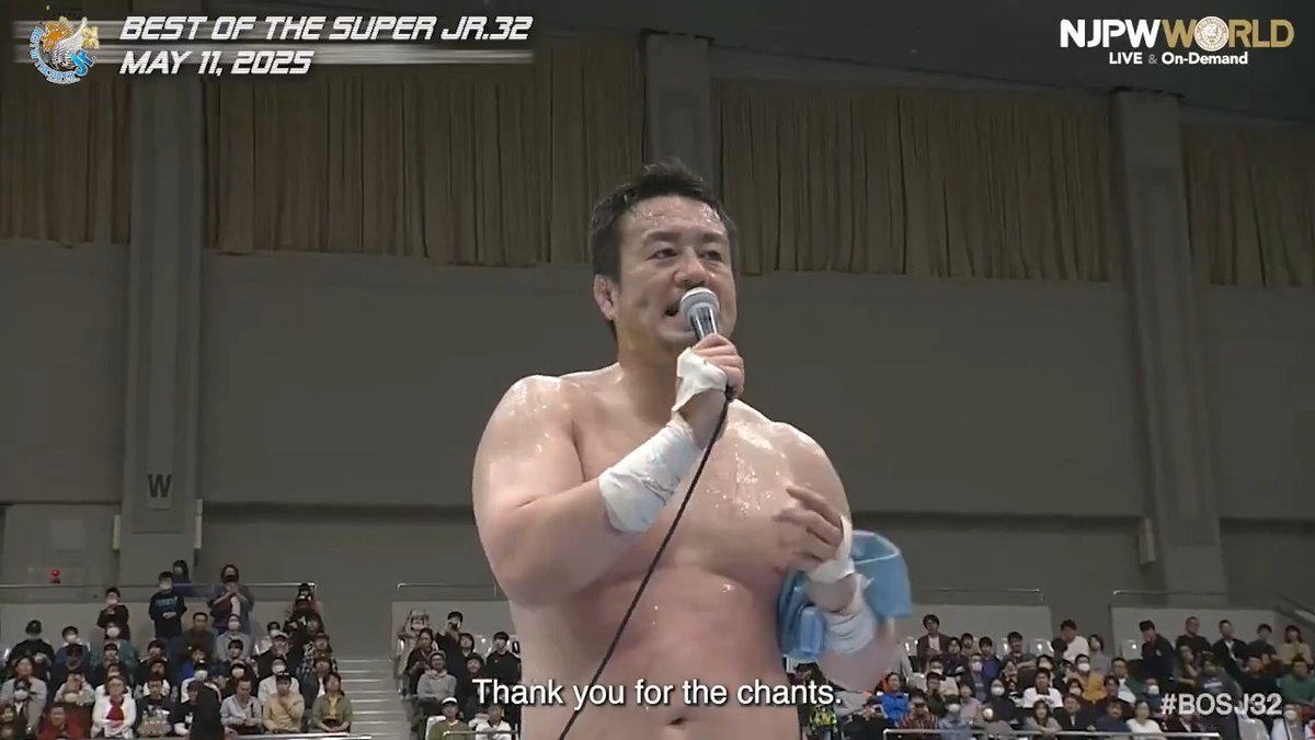.田口隆祐(いわぬまPR大使) BEST OF SUPER Jr.32 (May.11th, 2025) Backstage comments! Watch FREE|無料公開中 ⇒ 5/11(日) #BOSJ32 のBSコメントを #NJPWWORLD で無料公開中! #NJPW