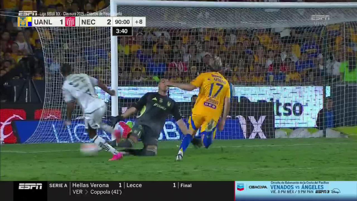 ¡LA JUGADA QUE PUDO CAMBIAR EL PARTIDO! 💥 Nahuel Guzmán atajó a Rosero y evitó el 1-3; después él metió el cabezazo para que Tigres empatara el juego 🔥