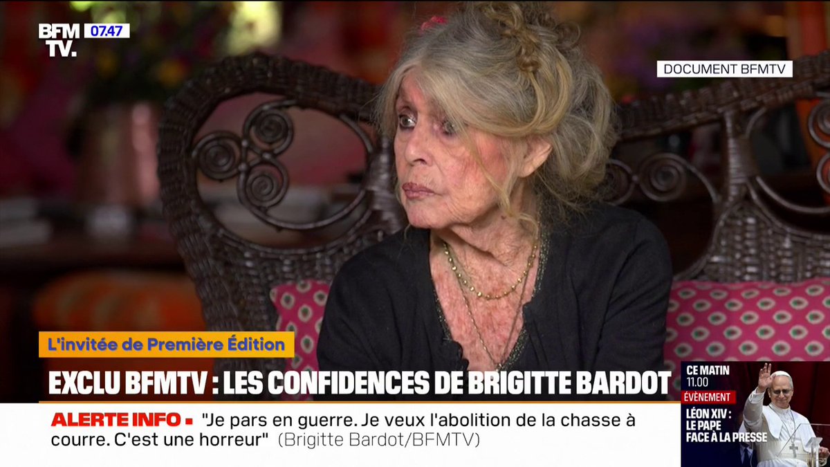 💬 "Je veux abolir la chasse à courre" À 90 ans, Brigitte Bardot se confie sur ses combats dans une interview exclusive à BFMTV