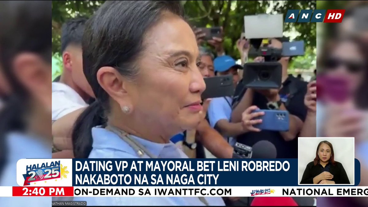 'PAG WALANG GOOD GOVERNANCE, MAHIRAP' Ito ang sabi ni dating Vice President at mayoral bet Leni Robredo matapos bumoto sa Naga City. Aniya, 'pag siya'y naluklok sa posisyon ay bibigyan niya ng diin ang 'people participation.' | Ulat ni Jonathan Magistrado #Halalan2025