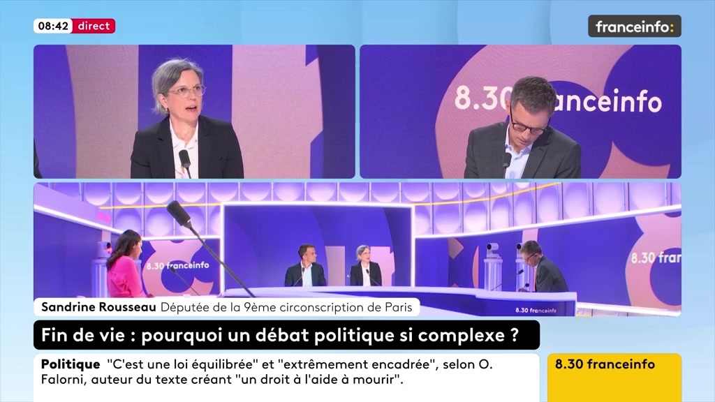 🔴 Délit d'entrave ➡️ "C'est copié sur la loi IVG et c'est une sécurité parce qu'on le voit aux Etats-Unis quand il n'y a pas cet article, toutes les dérives et toutes les tensions sont posées", dit Sandrine Rousseau.