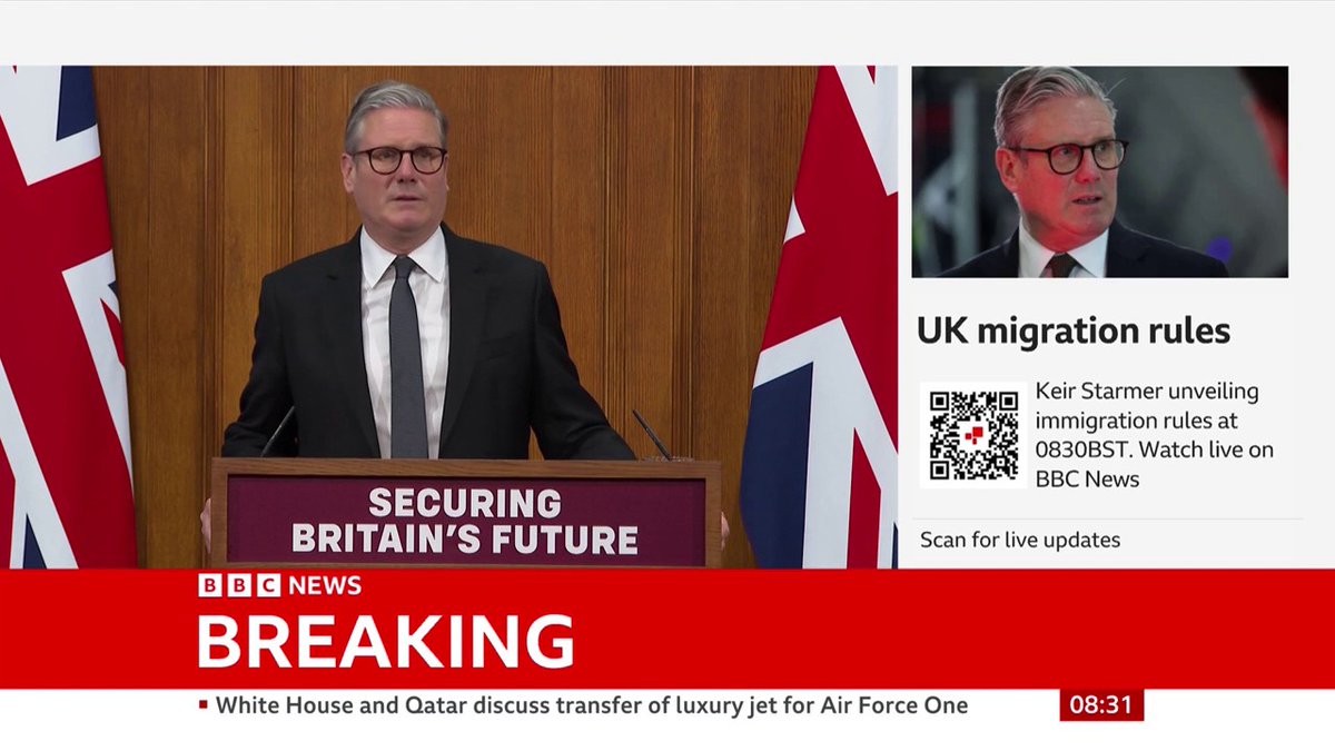 "When people come to our country, they should also commit to integration, to learning our language, and our system should actively distinguish between those that do and those that don't," PM Keir Starmer says Follow live:
