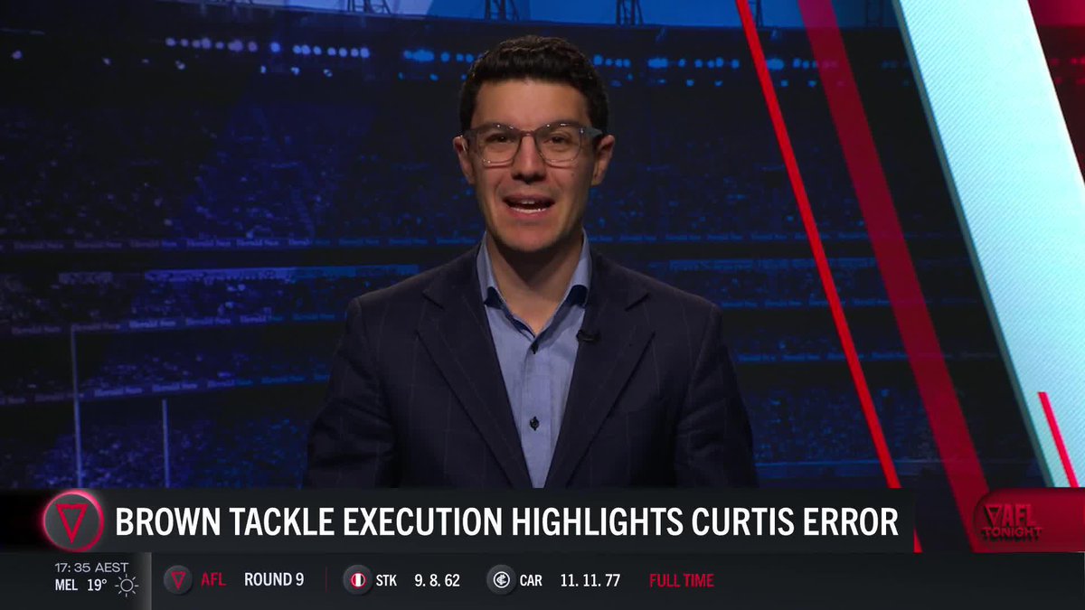 "It could well be the tackle of the year technically for how it was executed." David Zita breaks down Tom Brown's heroic tackle. 📺 Watch #AFLTonight LIVE on ch.500 or stream on Kayo