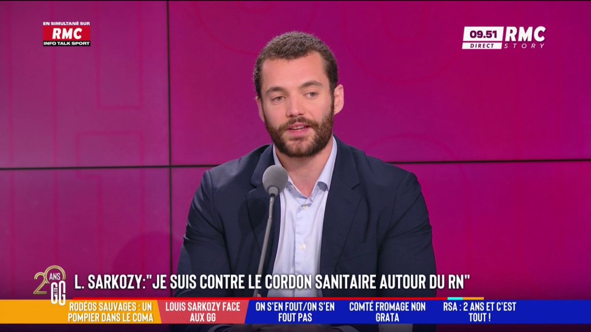 🚨 Louis Sarkozy : "Mélenchon est un plus grand danger que Marine Le Pen." 🎙️ Louis Sarkozy : "Il y a une fibre révolutionnaire dans cette gauche héritière du Parti communiste. Mais on bat ces gens avec des idées. Si on interdit ce parti, je serai le premier dans la rue." #GGRMC