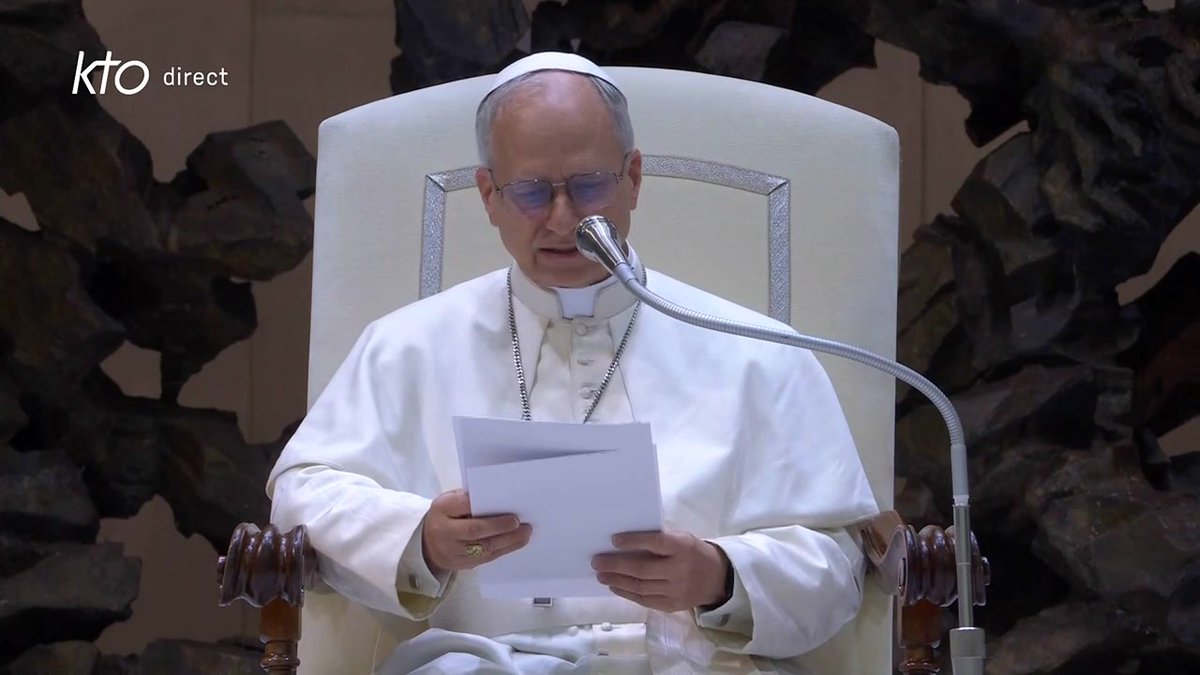 🔴 #LéonXIV exprime sa solidarité avec les #journalistes emprisonnés dans le monde « pour avoir cherché et rapporté la vérité ». « Je demande leur libération ». 👉 Rencontre du pape avec des journalistes :