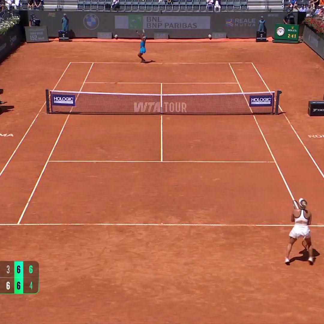 what a match!!!! 👏 Peyton Stearns outlasts Osaka in a thriller to reach the Rome quarterfinals: 6-4, 3-6, 7-6(4)! #IBI25