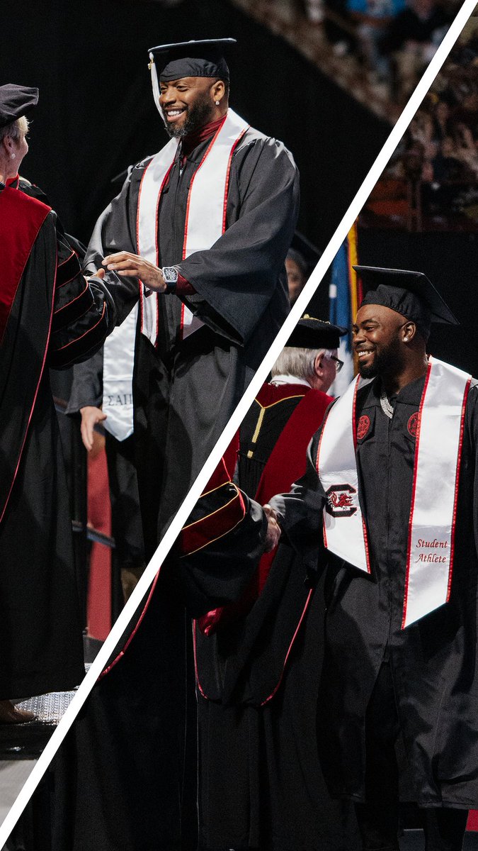 Delayed, never denied. After lengthy professional careers, South Carolina Football alumni John Abraham and Mike Davis returned to USC to finish their degrees. This weekend, they officially became @UofSCalumni.