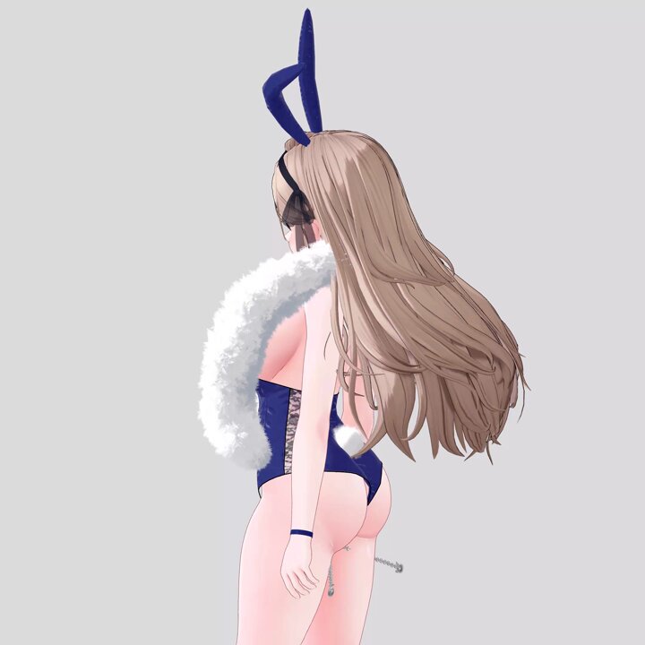めっちゃ伸びてるから、動きもみてみて🐰👀✨ 青も好きなんですよ…🐰