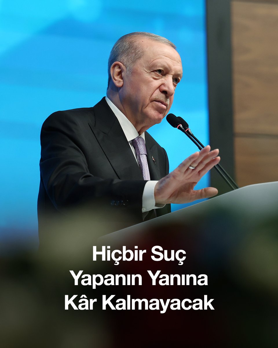 “Yapanın yanına kâr kalıyor” türü ön kabullerin her ne sebeple olursa olsun toplumda yerleşmesine müsaade etmeyeceğiz. Suç işleyenlerin, suçta kibirlenenlerin, kendini yasadan, devletten üstün görenlerin tepelerine binmeye devam edeceğiz.