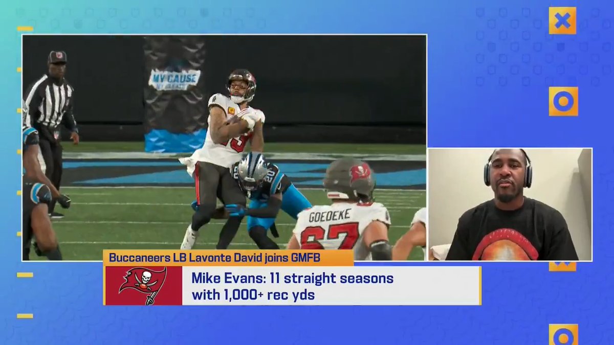 "I wish a lot of people could [be like Mike.]" Lavonte David on his longtime teammate Mike Evans and the Tampa Bay Buccaneers defense helping to keep the 1,000 receiving yards streak going.