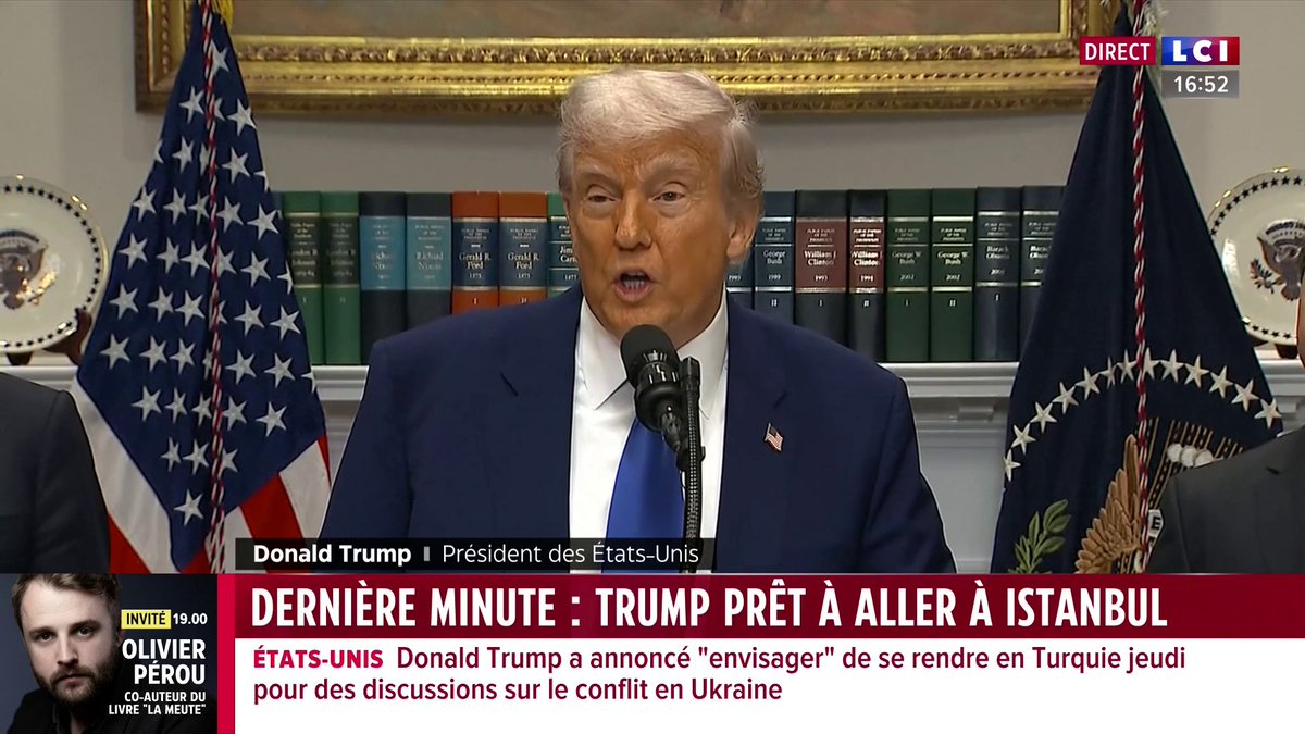 🗣️ Donald Trump a qualifié de "très importante" la rencontre prévue entre la Russie et l’Ukraine le 15 mai à Istanbul, où le président américain "pense aller", déclarant : "Je pense que cette réunion donnera de bons résultats"