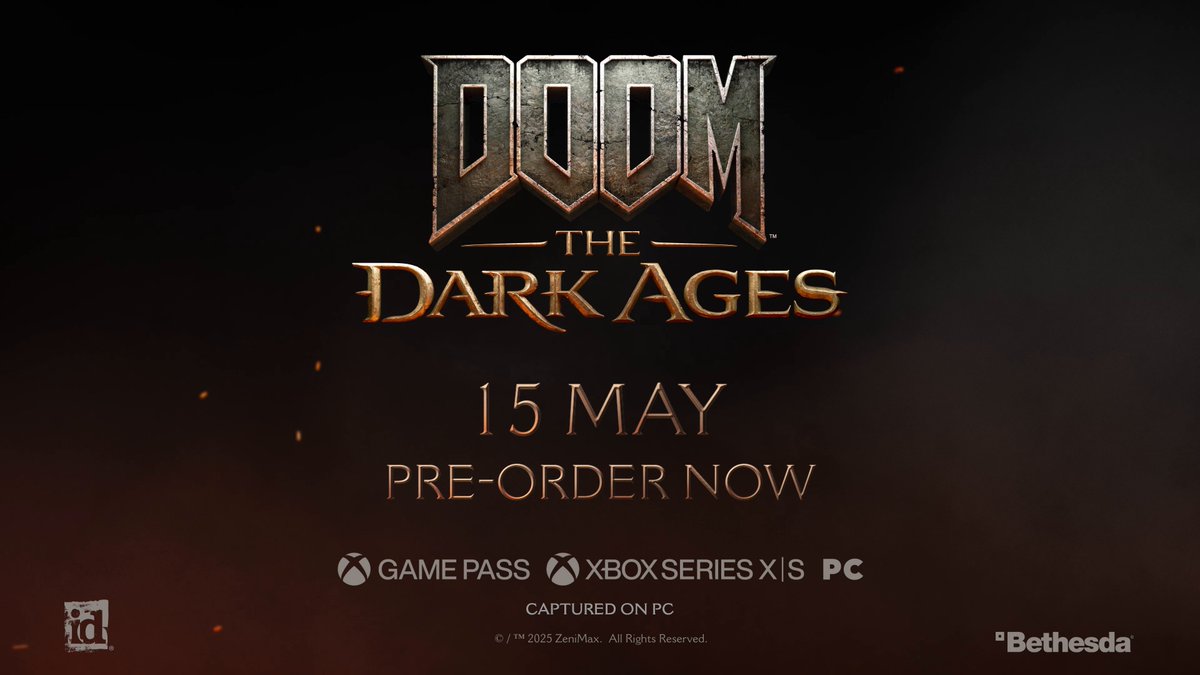 Everyone, it's almost DOOM o'clock ⏰ DOOM: The Dark Ages launches 15th of May on Xbox Series X|S 🔥