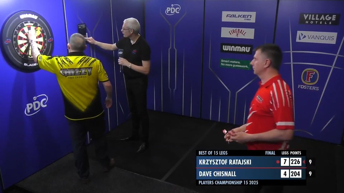 RATAJSKI WINS PC15! 🏆 Krzysztof Ratajski wins his first Players Championship title since April 2023, as the Polish star beats Dave Chisnall 8-4, with a fabulous 86 finish on the bull! 📺 #PC15