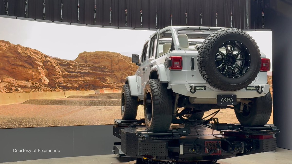 Translating realistic vehicle movement to scenes shot with virtual production is possible with Pixomondo's PXO AKIRA, allowing for authentic automotive visuals. It combines a motion platform, robotic camera crane, LED volume, and racing simulator in a pioneering virtual production system for shooting vehicles. Check it how they make it happen: