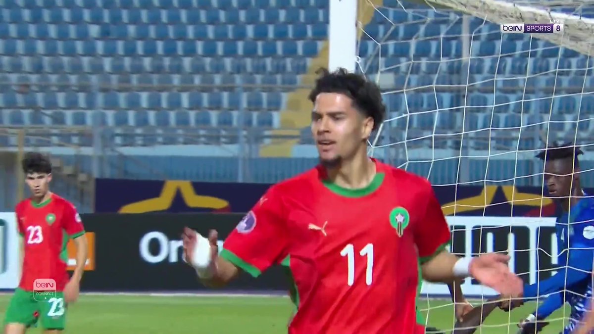 🇲🇦⚽️ منتخب المغرب ينجح بالتقدم بالنتيجة أخيراً بعد عرضية من بومسعودي يحاول أمارا إبعادها لكنها تتحول إلى الشباك. #كأس_أمم_إفريقيا_تحت_20_عاماً