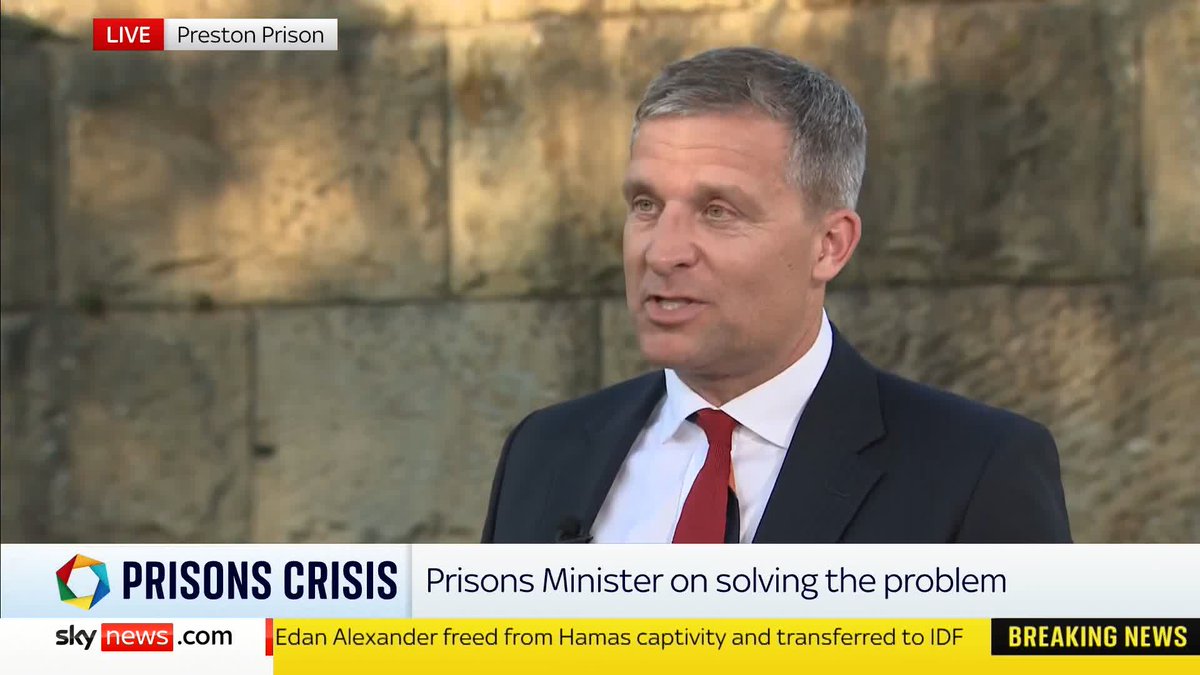 "Violence in prisons is too high" Prisons minister James Timpson says more must be done to tackle the issue across the UK, adding "Our staff don’t come in to get assaulted." #PoliticsHub 📺 Sky 501, Virgin 602 and Freeview 233