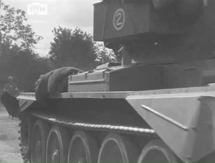 The 15/19th Hussars filmed during the Second Army's advance eastwards to Argentan, France, 20 August 1944. Film: IWM A70 129-11